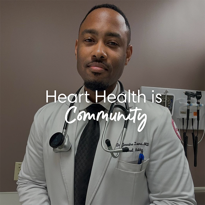 Dr Jennaire Lewars wearing Eko CORE 500™ Digital Stethoscope