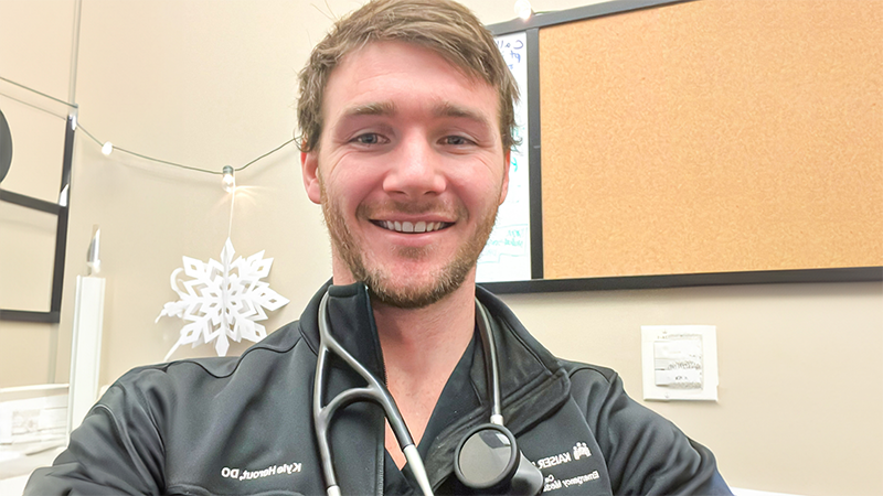 Dr. Kyle Herout wears Eko CORE 500™ Digital Stethoscope