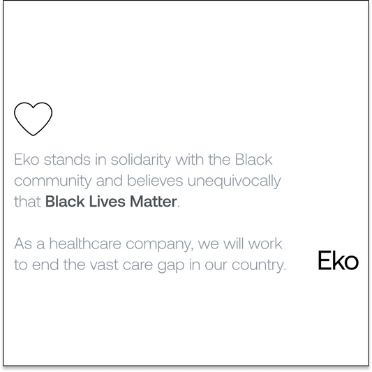 Quote from Eko that  "Eko stands in solidarity with the Black community and believes unequivocally that Black Lives Matter."