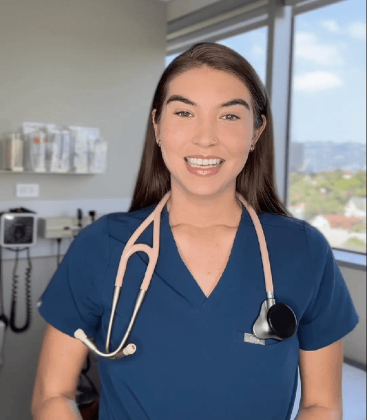 Physician Associate Asia Sullivan wears the Eko CORE 500™ Digital Stethoscope