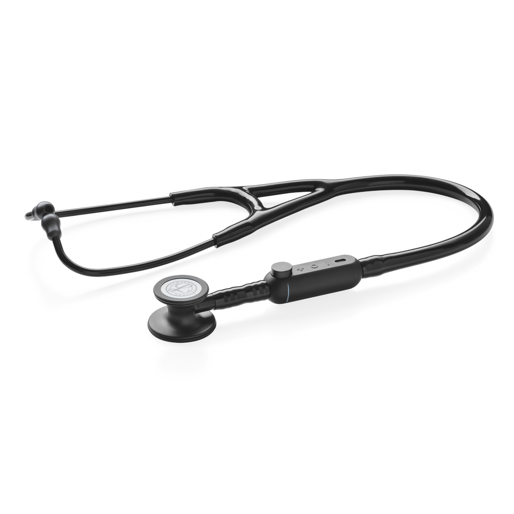 3M™ Littmann CORE Digital Stethoscope black full view, Color: Black